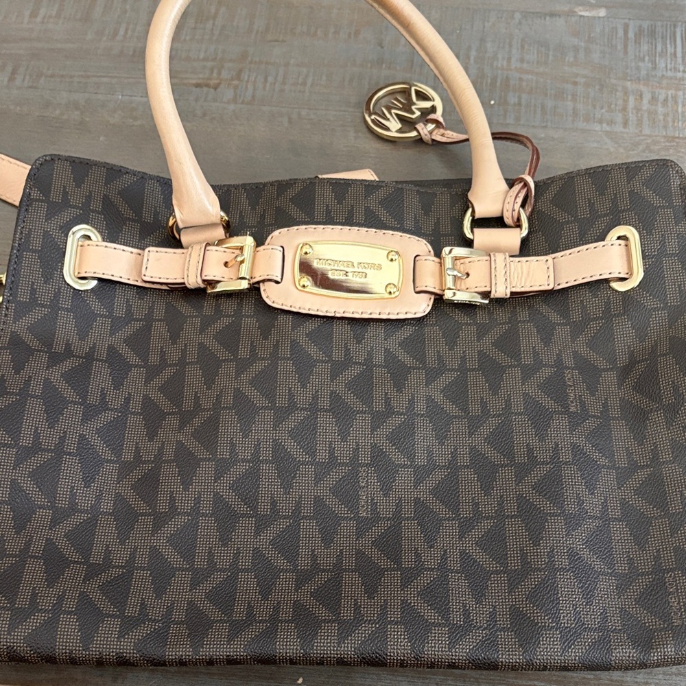 Michael Kors Black and Tan Satchel
